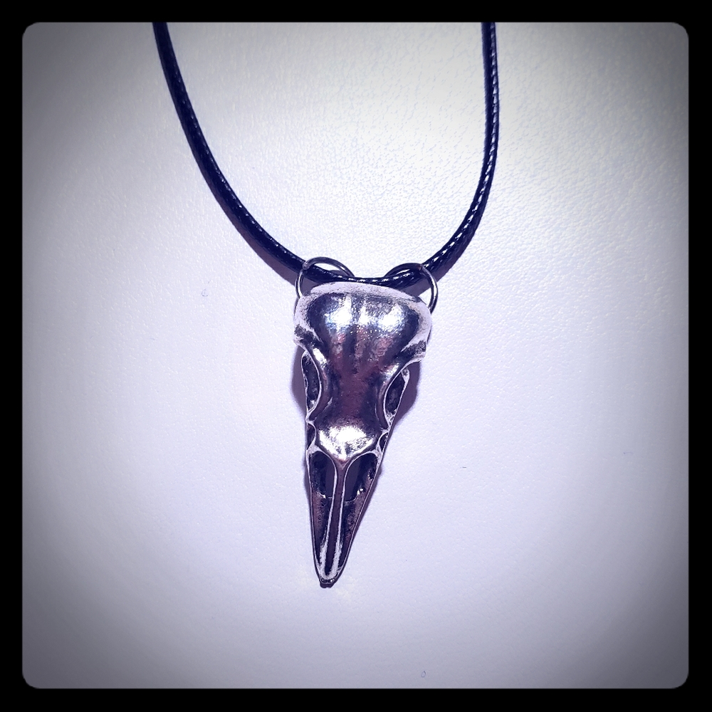 3d Gothic Macabre Bird Skull Necklace